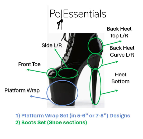 Heel Wrapz© Boots Protector - Clear 7-8 inches